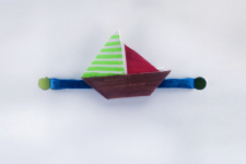 Paper Origami╶◉╴Rakhi { Brown Boat }